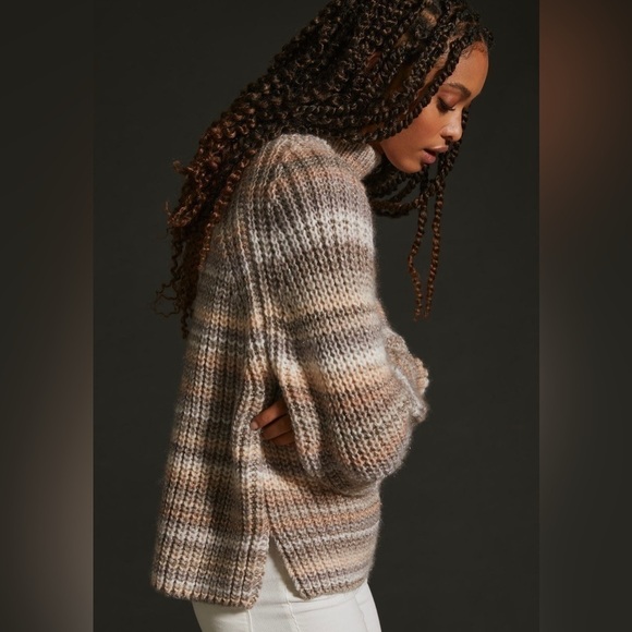 NWT ANTIK BATIK Wool Blend Striped Turtleneck Sweater Medium - Picture 2 of 9